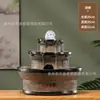 Adorno de fuente de agua de escritorio Xintianquan Pixiu con agua circulante para oficina, sala de estar, mesa de té, humidificador, bola de feng shui, decoración que atrae la riqueza