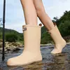 Zapatos de Agua para Niños, Botas de Lluvia Antideslizantes para Niños y Niñas, Botas de Lluvia para Padres e Hijos, Botas de Agua de Caña Media para Parejas, Zapatos Impermeables para Acampar