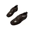 Sapatos plataforma retrô estilo britânico de cano baixo, coleção de outono, bico quadrado, com tiras decorativas, sapatos femininos de sola única, novo estilo 2026