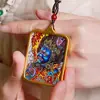Pingente Thangka Preto Dourado e Preto Dourado Pintado à Mão com Oito Santos Padroeiros e Pingentes de Buda (Desconto para grandes quantidades)
