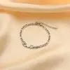 Pulsera de Acero Inoxidable Cadena Figaro Moda Simple Amor Pareja Pulsera para Hombres y Mujeres Joyería al por Mayor