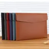 Bolsa de Documentos A4 em Couro para Venda por Atacado em Estoque, Bolsa de Armazenamento Espessada à Prova d'Água com Fecho de Botão de Pressão para Escritório