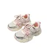 Tênis Esportivo Dupla Malha Tamanho 33-38 para Meninas, Tênis de Solado Fino, Dad Shoes, Sapatos de Performance Ultraleves, Tênis Infantil