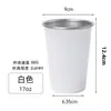 Taza de cerveza de acero inoxidable 304 transfronteriza, taza portátil para bebidas frías, taza con borde rizado de una sola capa, taza creativa práctica, venta al por mayor