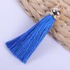 Llavero de fábrica en stock 8cm Borla Campana Dorada poliéster borla vertical corona para la oreja accesorios de joyería colgante al por mayor