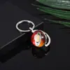 Chaveiro Transparente de Cristal do Sistema Solar Pingente de Vidro da Lua Marte Oito Planetas Pingente do Espaço Sideral Em Estoque