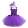 Comercio electrónico transfronterizo suministro Princesa nailon morado Mujer Ropa europea y americana hecha a mano falda de cancan ropa de ballet falda tutú