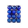 Venda Direta da Fábrica Bolas de Natal Pacote com 24 Decorações de Natal 3/4/6cm Bolas de Plástico Galvanizado Enfeites de Árvore de Natal