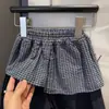 Pantalones de Niña con Falda Falsa, Nuevo Estilo Primavera 2025, Pantalones Casuales de Dos Piezas, Algodón Puro para Niñas