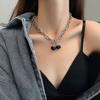 Colar de Cereja Negra para Mulheres, Corrente de Clavícula Estilo Escuro, Joia de Colar Versátil Retro Celebridade da Internet Coreana