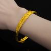 Pulsera de pavo real dorado moda femenina latón imitación oro pulsera chapada en oro boda falso tres oro imitación oro accesorios que no se decoloran
