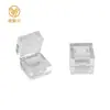 Caixa Quadrada Monocromática para Sombra de Olhos Bálsamo Sólido Blush Portátil Iluminador Material de Embalagem Fabricante Mini Cristal Transparente Pequeno Cubo de Gelo