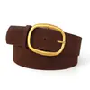 Cinturón Popular para Mujer en Otoño e Invierno Retro Imitación Gamuza Decorativo Abrigo Chaqueta Cinturón Ancho de Gama Alta Versátil Cinturón para Falda Negro