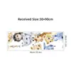 Lindos Adhesivos de Pared de Animales Inclinados Autoadhesivos Dibujos Animados Rinoceronte Jirafa Pegatinas Decorativas de Pared para Habitación Infantil BR0290F