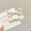 Pinza para el pelo con estampado de leopardo y flores, accesorio para el pelo elegante y exquisito, pinza dulce para flequillo, pinza para el pelo para mechones sueltos, adorno para el pelo elegante y exquisito