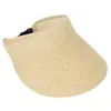 Sombrero de paja de ala abierta para mujer, sombrero de sol ajustable, sombrero para mujer, sombrero parasol, sombrero de paja de ala abierta para exteriores con protección solar facial para mujer, sombrero de ciclismo