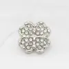 Nuevos botones metálicos de alta calidad forma de corazón trébol de cuatro hojas botón a presión de diamante completo botón a presión de cuatro botones ropa equipaje madre e hijo botones decorativos