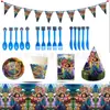 Fiesta de Disfraces Mágicos de Encanto Transfronteriza Vajilla Desechable Cuchillo y Tenedor Cuchara Servilleta Vaso Plato Popote Mantel