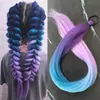 Peluca de Fibra Sintética de Exportación de una Pieza Cola de Caballo Morada Colorida Banda Elástica para el Cabello Atadura para el Cabello Cola de Caballo Colorida