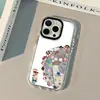 Xiaoxin Records Es Adecuado para Iphone17Promax Funda de Teléfono Espejo Crema Aceite 16 Nuevo 15 Dibujos Animados 14 Piezas