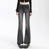 Jeans Acampanados Estilo Americano Tendencia Nuevo Estilo Puro Deseo Estilo Chica Caliente Elásticos Ajustados de Cintura Alta Adelgazantes Pantalones Acampanados para Mujer