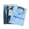 En stock bolsa con cierre de cremallera de película transparente por un lado y perforada por el otro, bolsa transparente para empaque de ropa, calcetines, ropa, bolsa autosellante