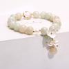 Pulseira de cristal de pérola de água doce versão coreana anel único moda senhoras simples melhor amiga flor pulseira joias atacado