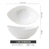 Cuenco Creativo en Forma de Barco Jingdezhen Hueso Puro Blanco Forma de Cuenco Hogar Hotel Cerámica Plato de Frutas Cuenco de Postre Cuenco Salah