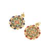 Colgante de loto pintado con flor de tesoro azul quemado y esmalte cloisonné dorado de Vietnam de larga data, accesorio de moda nacional