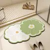 Tapete de piso macio moderno de terra de diatomáceas, secagem rápida e absorvente, adequado para entradas de banheiro, antiderrapante e ideal como tapete de porta para o banheiro