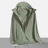 Roupa de Proteção Solar de Seda de Gelo para Homens e Mulheres, Proteção UV de Verão, Leve, Respirável, Roupa de Proteção Solar para Pesca ao Ar Livre, Jaqueta Versátil
