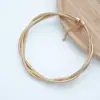 Collar de Cáñamo Trenzado Multicapa Resistente Europeo y Americano Estilo Minimalista Versátil Gargantilla Collar con Diseño Metálico Accesorio para Mujer