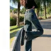 Jeans Anchos Nuevos Otoño e Invierno 2025 para Mujer, Tiro Alto Bordados Aspecto Adelgazante Sueltos Diseño de Aspecto Adelgazante Pantalones Rectos Caídos