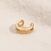 Brincos de Orelha Versáteis em Cobre Banhado a Ouro Estilo Europeu e Americano Camadas Múltiplas Minimalista Nicho Temperamento Brincos de Zircônia Japoneses e Coreanos