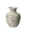 Jarrón de cerámica vintage, pintado a mano, con borde dorado. Vaso decorativo de porcelana estilo europeo, de lujo ligero. Adecuado para decoración del hogar, bodas y como pieza decorativa. Disponible al por mayor