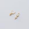 Brincos de Prata Nalan S925 para Mulheres Estilo Coreano Fashion Elegante Cruz Diamante Completo Pequeno Fresco Brincos de Diamante G5565