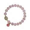 Tienda de Fábrica Pulsera de Ágata Blanca Fidelity con Cuentas de Jade Hetian Pulsera de Cristal para Niña Joyería para Mujer Regalo