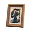 Moldura de Foto Simples Nórdica de Madeira Maciça para Mesa Mini Quadrada de Madeira 7 5 6 10 Foto A4 Parede de Fotos Estúdio