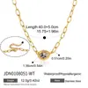 Jieding Original Collar de Acero de Titanio Lujo Ligero Nicho Piedra Natural Cadena para Clavícula Accesorios Collar Transfronterizo de Acero Inoxidable para Mujer Venta al por Mayor