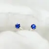 Aretes de botón de plata real s925 con diamante y pasador de plata aretes mini de plata extra pequeños sin colgante cuidado del oído con diamante joyería de plata para niñas y niños