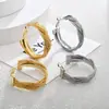 Pendientes Redondos Trenzados de Alambre Transfronterizos Europeos y Americanos, Modernos, Sencillos, de Nicho, de Gama Alta, Personalizados, Exagerados