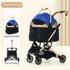 Carrinho de Passeio para Pet é Leve e Dobrável, Adequado para Cães e Gatos de Porte Médio e Pequeno, Carrinho de Passeio para Pet ao Ar Livre Feito de Liga de Alumínio