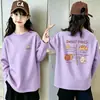Camada Base Feminina Manga Longa Primavera e Outono 2026 Nova Camiseta 100% Algodão Puro Gola Redonda para Crianças de Meia-Idade e Mais Velhas Blusa Solta