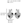 Pendientes de Corazón de Cristal Negro Estilo Frío Ins Pendientes de Moda Elegantes Diseño de Nicho Pendientes de Aguja de Plata 925
