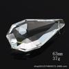 38/50/63MM dupla face em forma de pêra transparente vidro cristal prisma pingente sun catcher diy acessórios de casamento