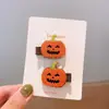 Pinza para el pelo de fiesta de Navidad y Halloween Disfraz Pinza de calabaza y fantasma Tocado divertido Clip de malla oscura Diadema de araña