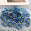 Cabeça de Flor Pequena Simulada 4cm Girassol Margarida Feito à Mão Flor Artificial Atacado Casamento Decoração para Casa Sapatos e Chapéus Acessórios Decorativos