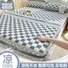 Juego de tres piezas de funda de colchón de látex de seda refrigerante engrosada personalizada, protector de colchón Simmons de seda helada, tapete refrigerante de látex para aire acondicionado