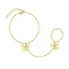 Aliexpress Comercio Exterior Pulsera de Corazón Dorado Moda Nuevo Estilo Lujo Ligero Elegante Cadena de Dedos Suave para Mujeres 2026