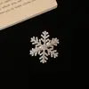 Grampo de Cabelo de Liga Metálica com Floco de Neve de Strass para Mulheres, Acessório de Cabeça de Pelúcia de Natal de Alta Qualidade para Outono e Inverno, Franja Lateral